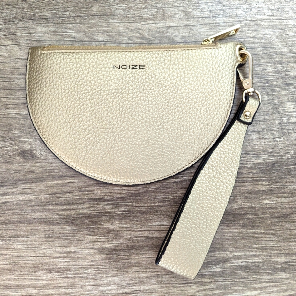 Noize Gold Half Moon Wristlet Bag